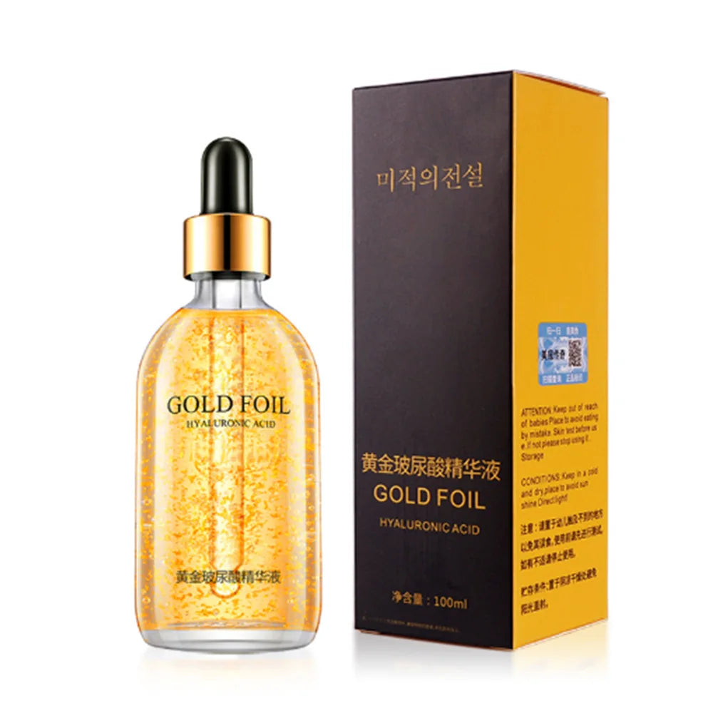 100 ml 24-Karat-Gold-Gesichtsserum – Anti-Aging, Feuchtigkeitsspendend und Hautstraffend