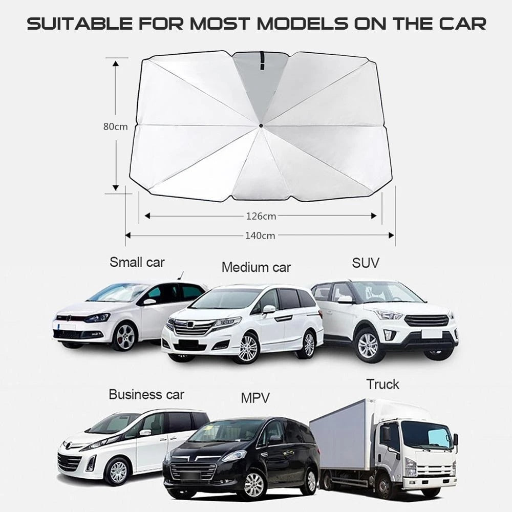 Car Sunshade Umbrella – Foldable Windshield Sun Protection for Heat & UV