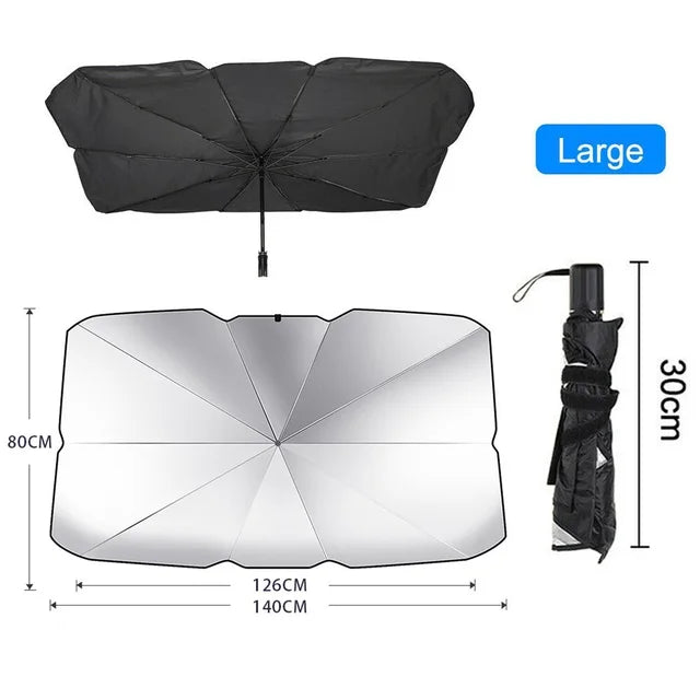 Car Sunshade Umbrella – Foldable Windshield Sun Protection for Heat & UV