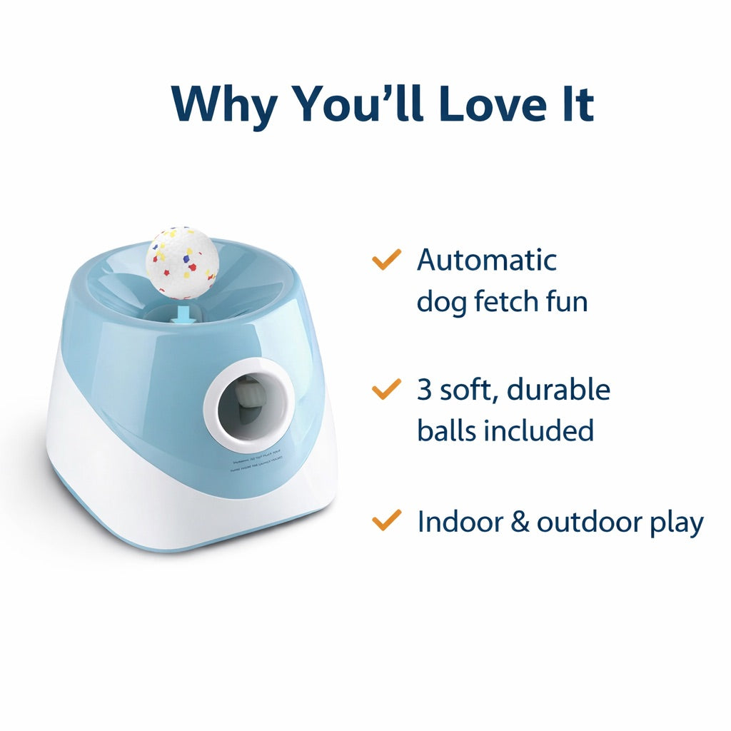 The automatic ball launcher that teaches your dog to play fetch - all by themselves.