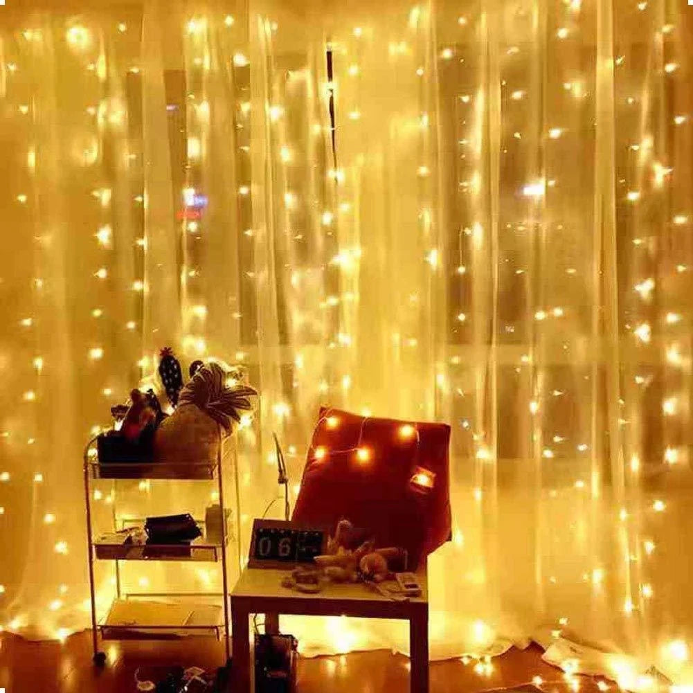 Christmas Lights Curtain | New Year LED String Lights for Festive Decor