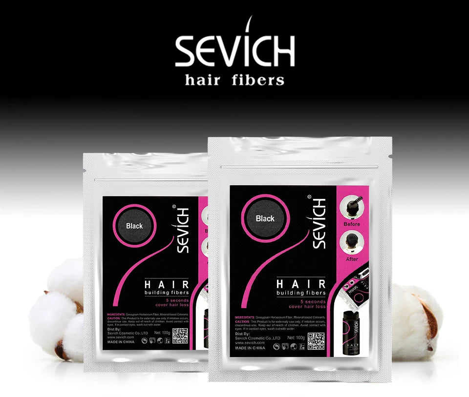 Sevich Haarfasern 10 Farben Keratin Haaraufbaufaser Pulver Sofortiges Haarwachstum