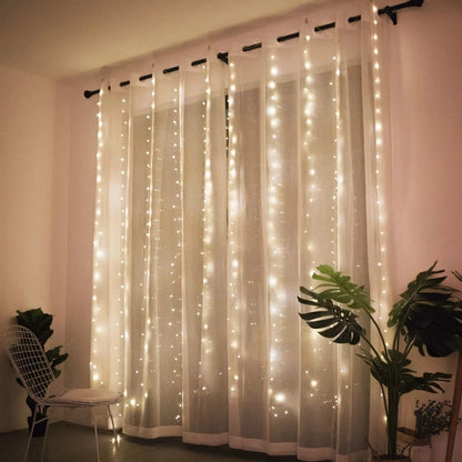 Christmas Lights Curtain | New Year LED String Lights for Festive Decor