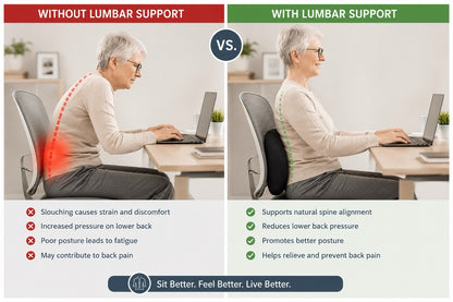 Lumbar Pillow - Sit, Stand & Sleep Without the Back Pain