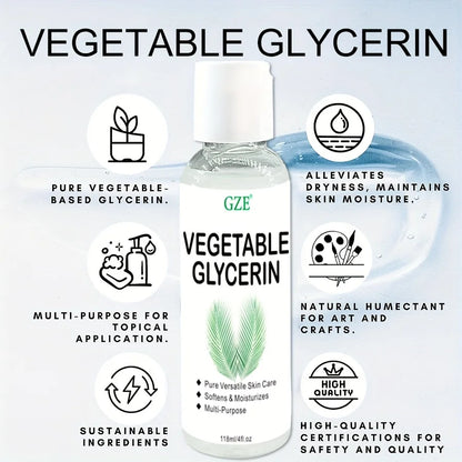 GZE Pflanzliches Glycerin – 100 % reine und natürliche Feuchtigkeitscreme für die Haut