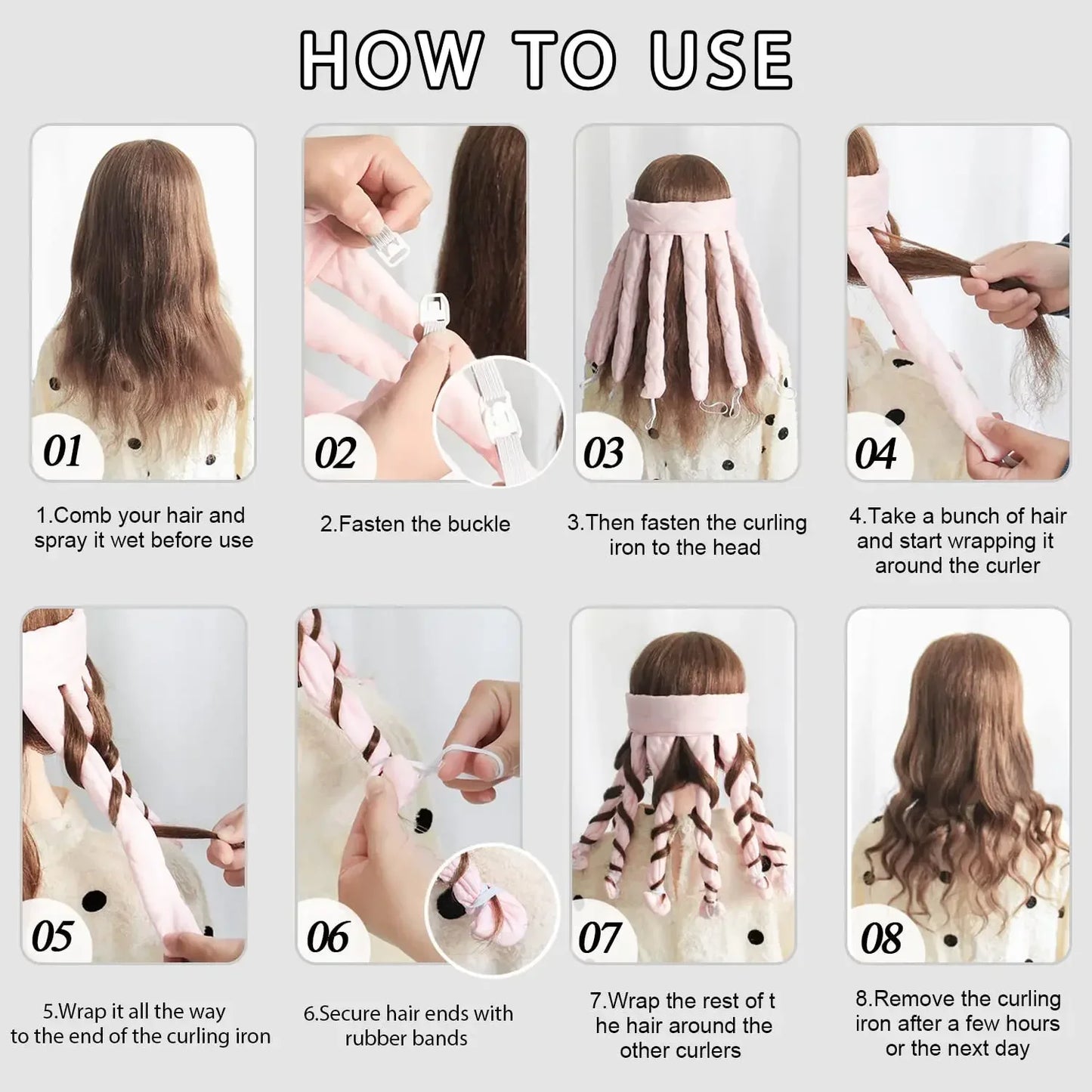 Heatless Hair Curler – Soft, No-Heat Curling Rod for Effortless Curls