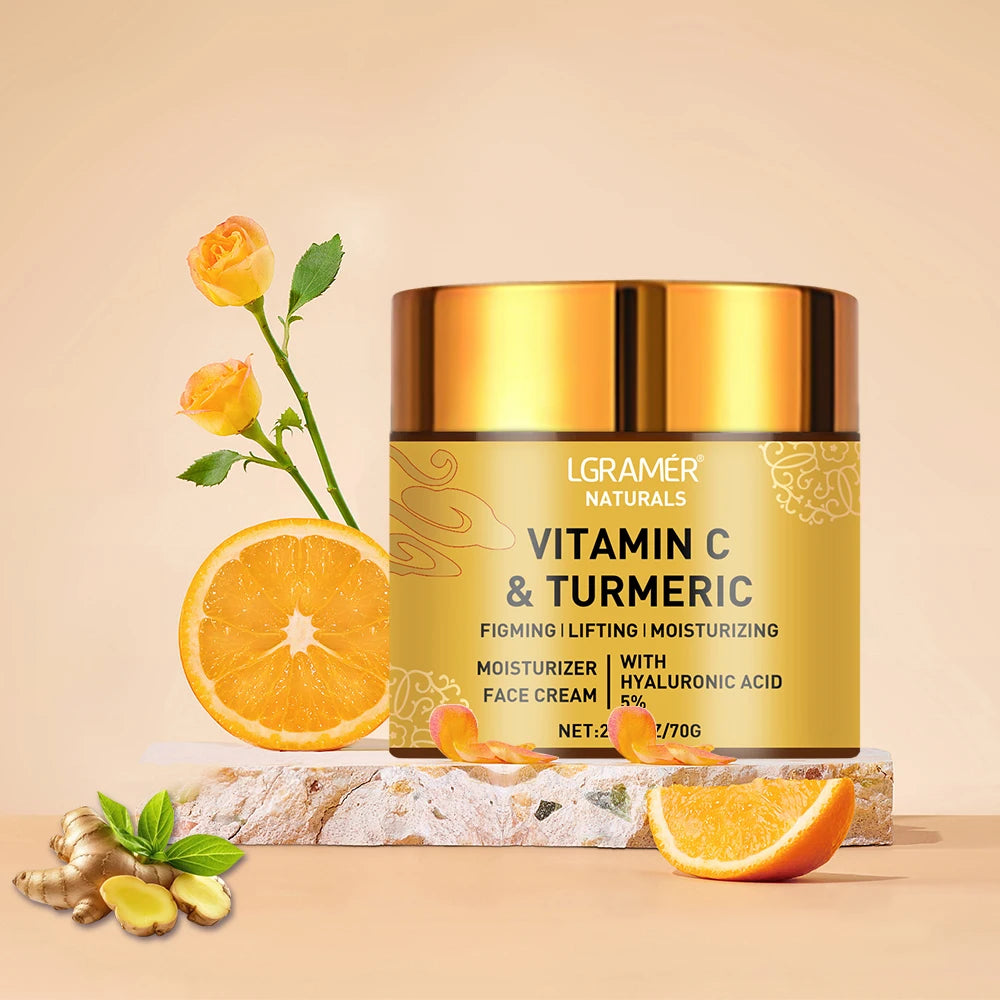 Kurkuma &amp; Vitamin C Gesichtscreme – Erhellt, hydratisiert und revitalisiert Ihre Haut
