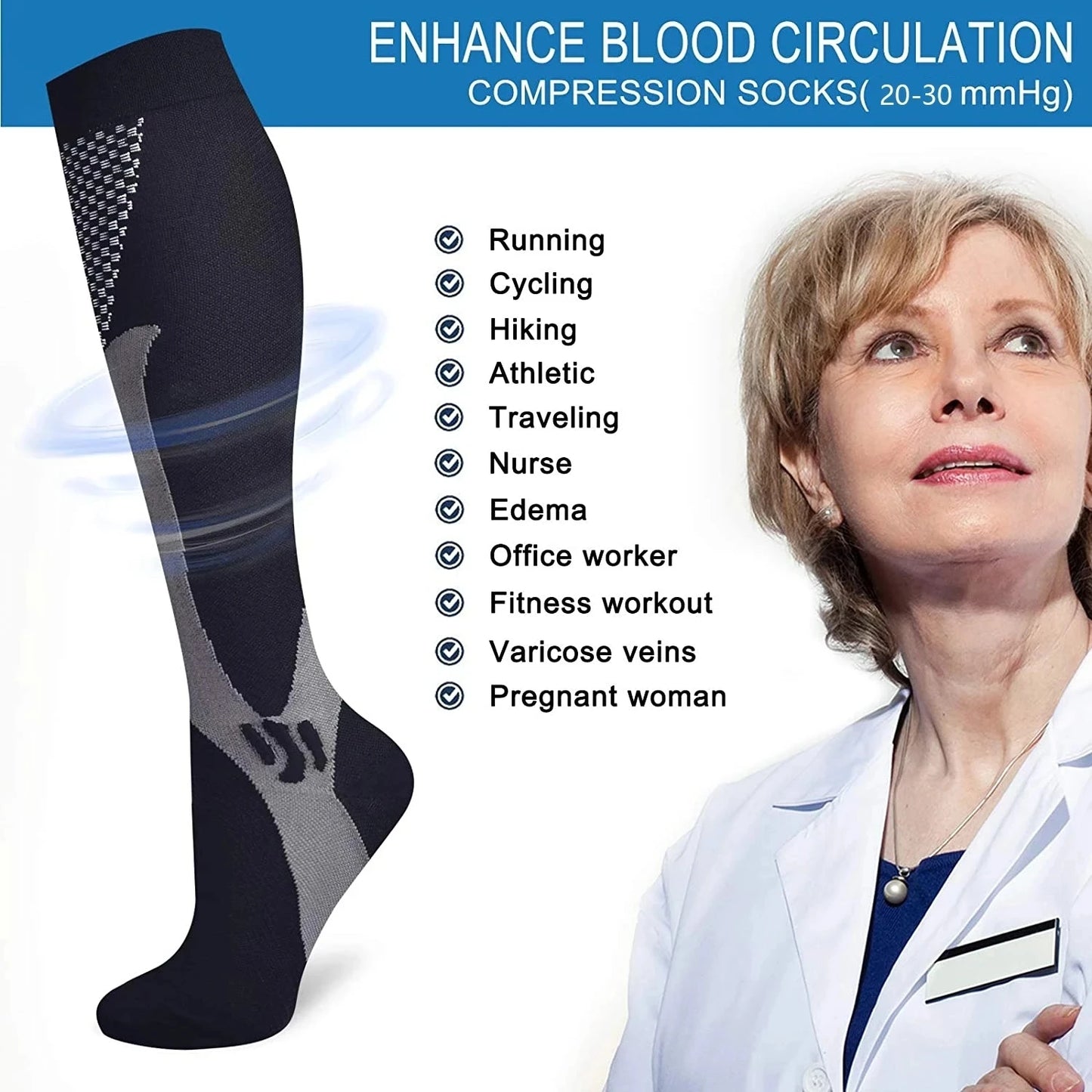 Comfort Compression Socks – Gentle All-Day Support for Tired, Achy Legs