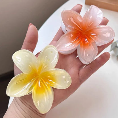 Haarspangen mit Acrylblumen (8 cm)