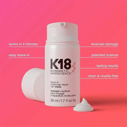 K18 Leave-In Molecular Repair Hair Mask – Intensive Bond Repair for Damaged Hair