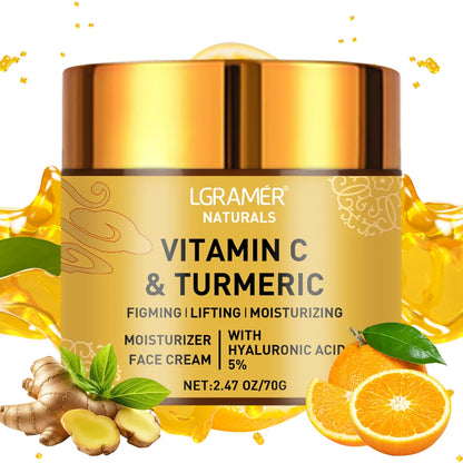 Kurkuma &amp; Vitamin C Gesichtscreme – Erhellt, hydratisiert und revitalisiert Ihre Haut