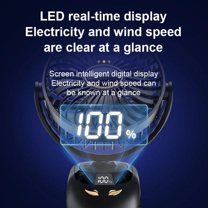 Wiederaufladbarer Clip-Ventilator mit LED-Digitalanzeige, 15000 mAh