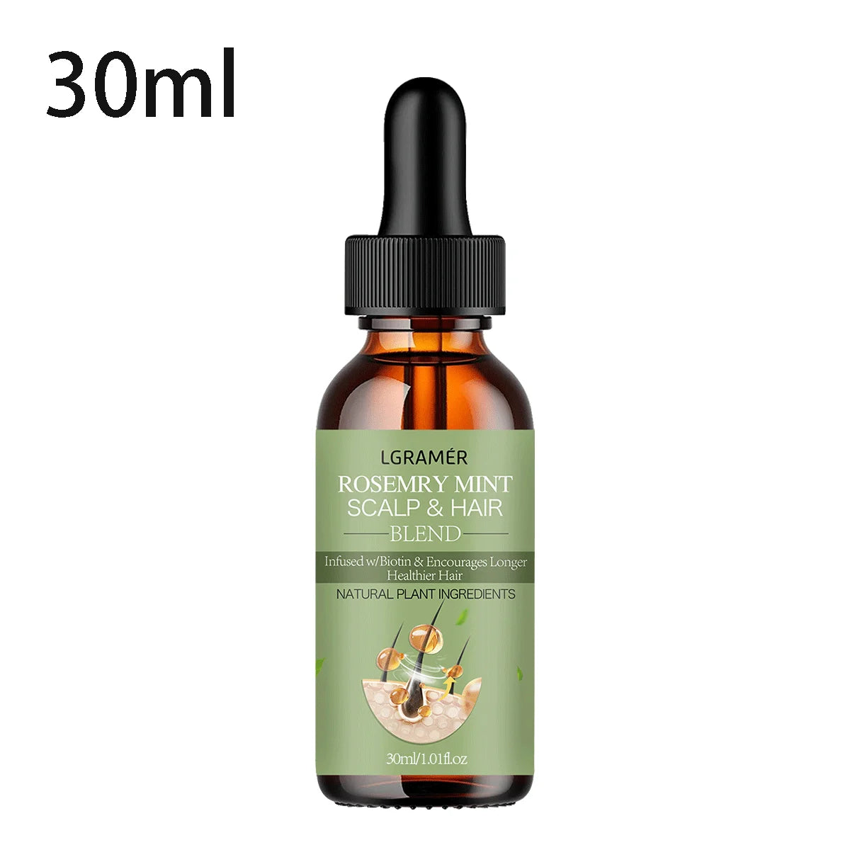 Organic Rosemary Mint Hair Oil – Natural Hair Growth & Scalp Treatment