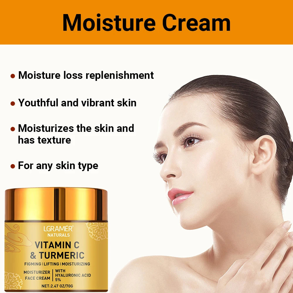 Kurkuma &amp; Vitamin C Gesichtscreme – Erhellt, hydratisiert und revitalisiert Ihre Haut