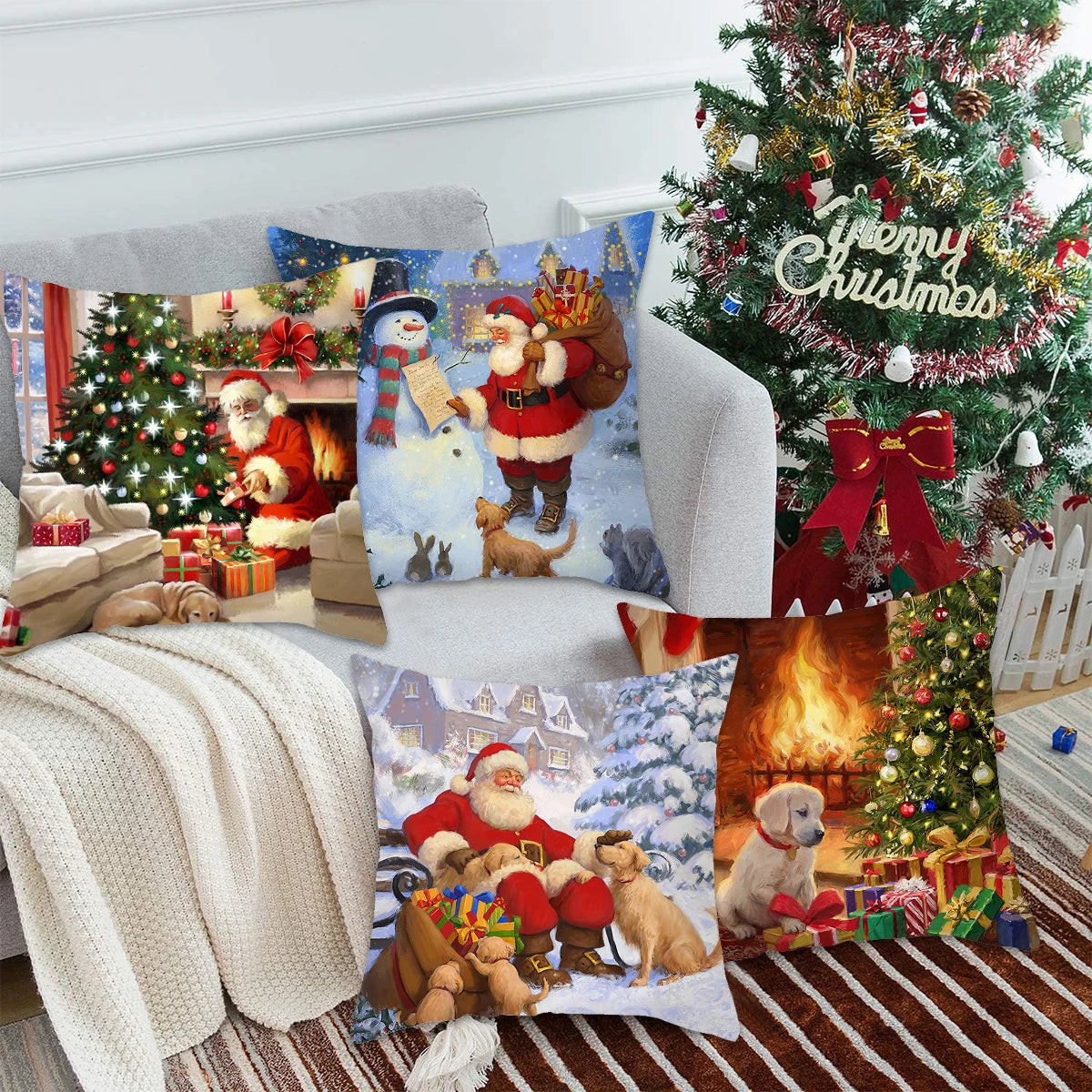 Stilvolle Weihnachtskissenbezüge | Festliche Kissen für die Weihnachtsdekoration