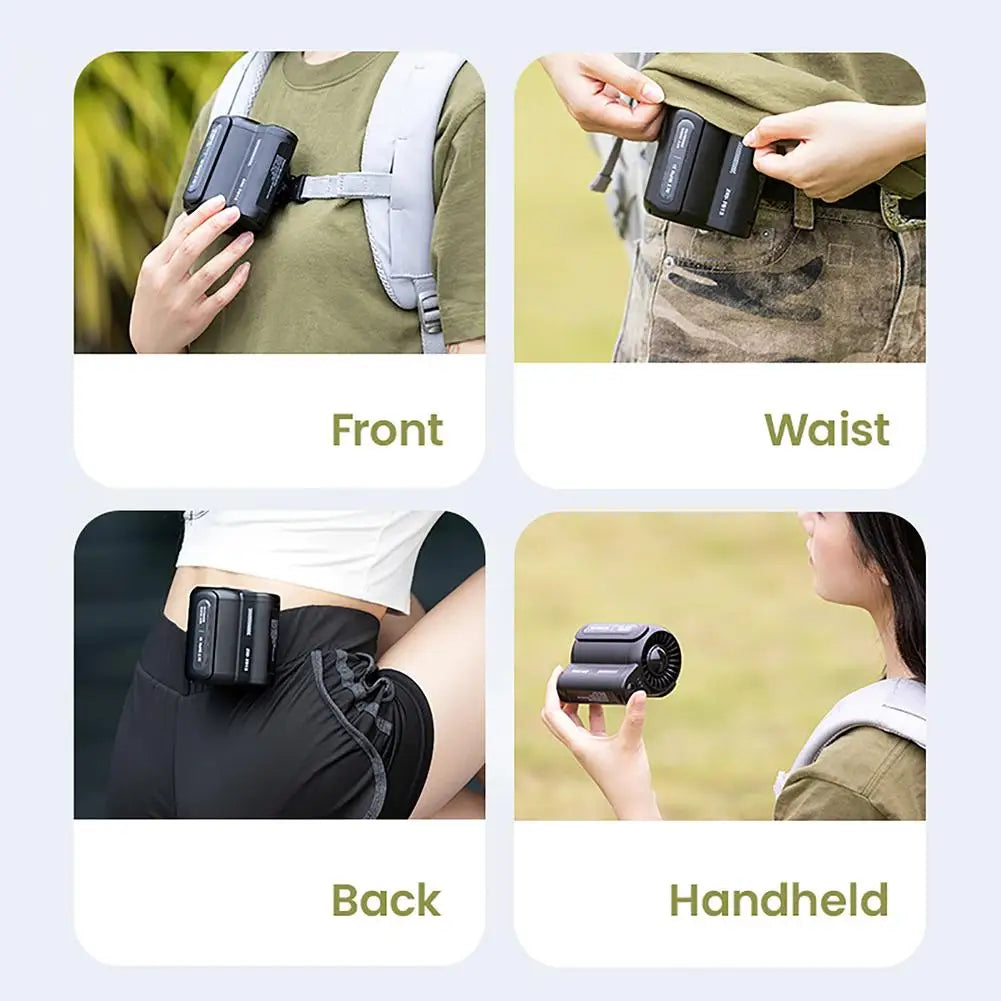 Blaster-Hüftclip-Ventilator, 4500 mAh, wiederaufladbar