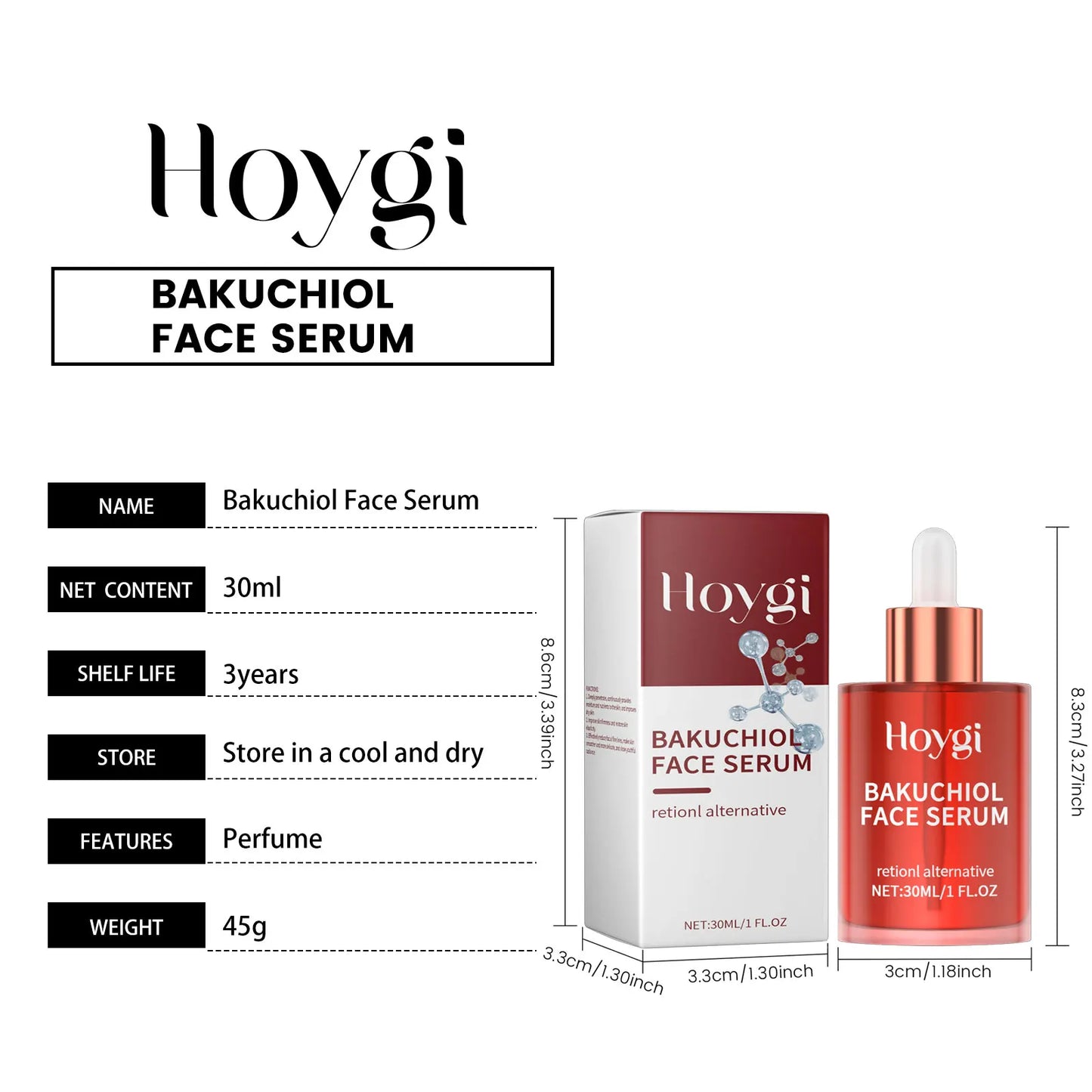 Bakuchiol Gesichtsserum – Straffende, aufhellende und feuchtigkeitsspendende Retinol-Alternative