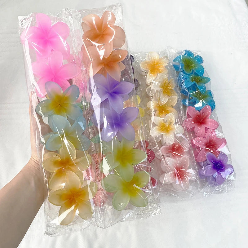 Haarspangen mit Acrylblumen (8 cm)