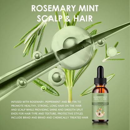 Organic Rosemary Mint Hair Oil – Natural Hair Growth & Scalp Treatment