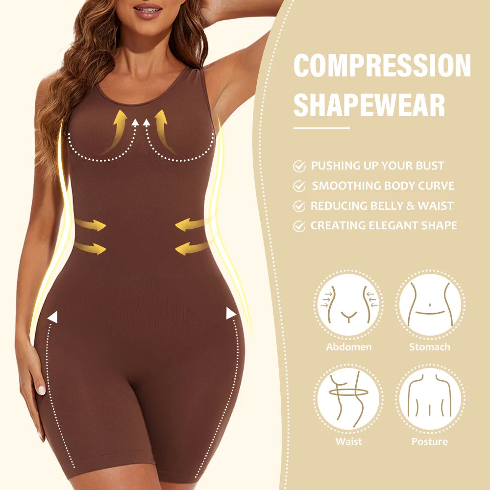 Seamless Bodysuit Shapewear Tummy Control