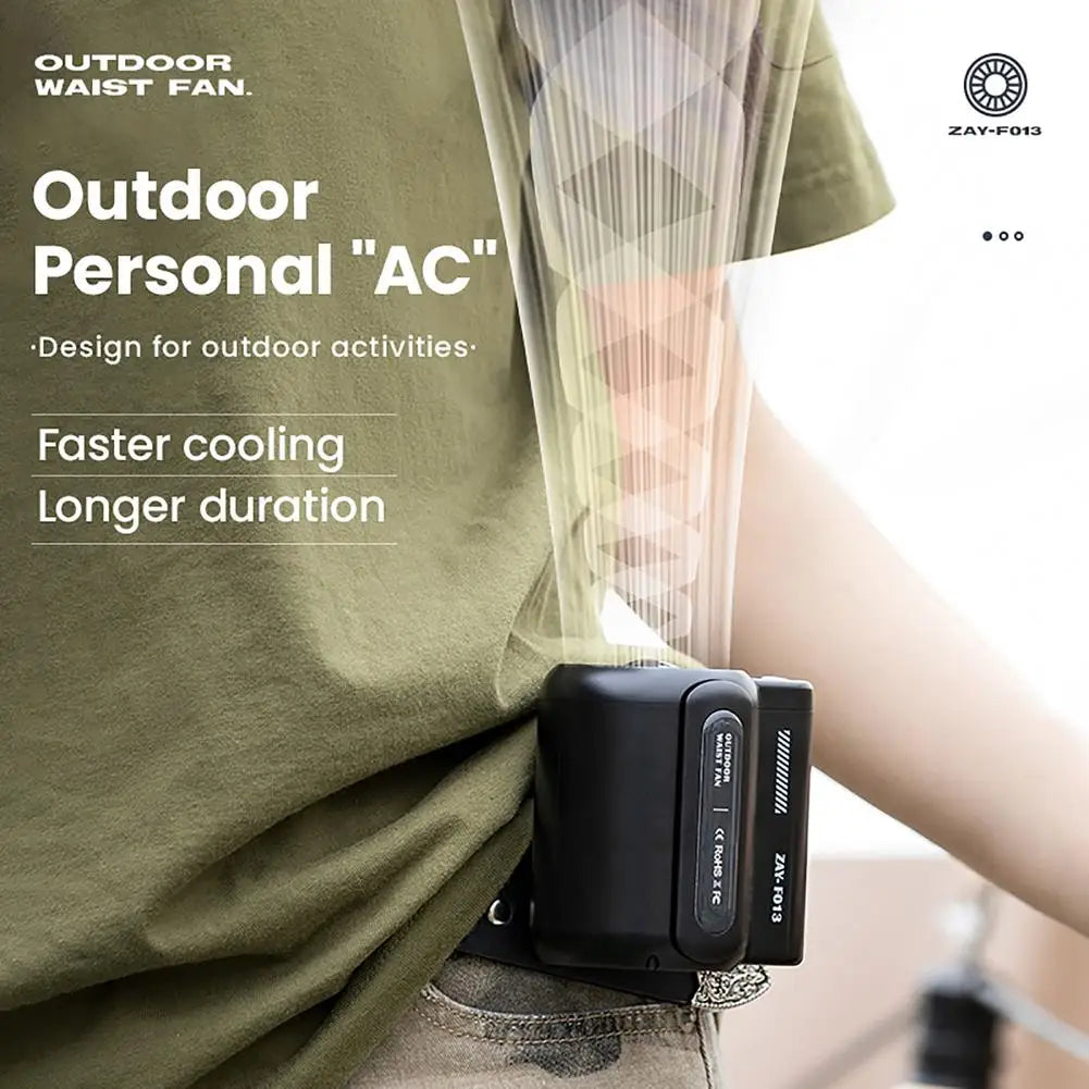 Blaster-Hüftclip-Ventilator, 4500 mAh, wiederaufladbar