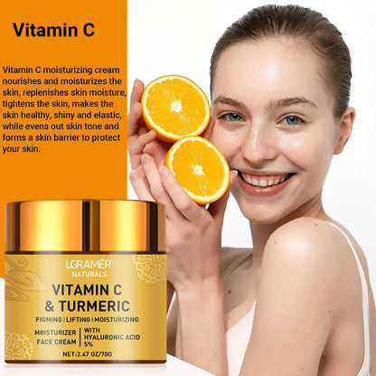 Kurkuma &amp; Vitamin C Gesichtscreme – Erhellt, hydratisiert und revitalisiert Ihre Haut