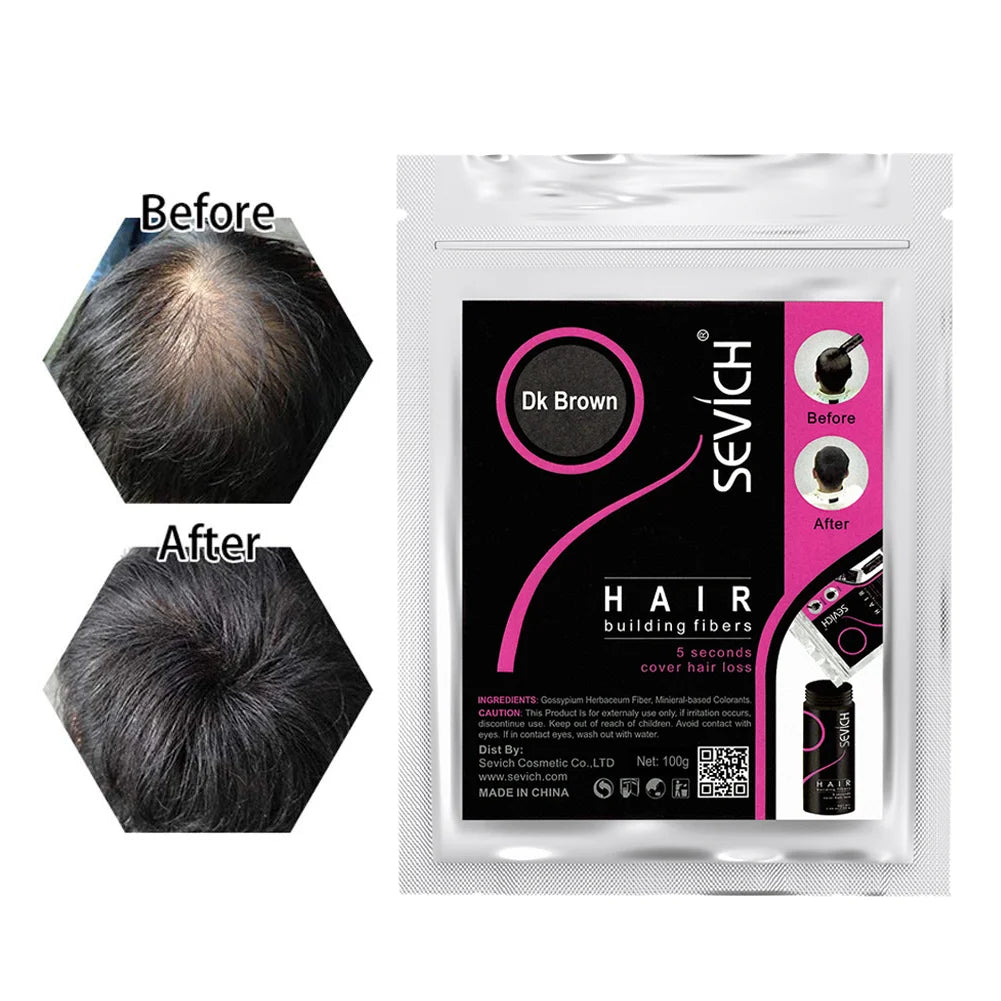 Sevich Haarfasern 10 Farben Keratin Haaraufbaufaser Pulver Sofortiges Haarwachstum