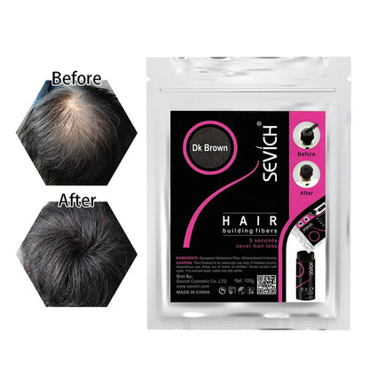 Sevich Haarfasern 10 Farben Keratin Haaraufbaufaser Pulver Sofortiges Haarwachstum