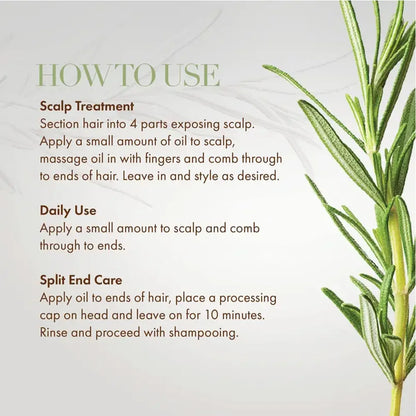 Organic Rosemary Mint Hair Oil – Natural Hair Growth & Scalp Treatment