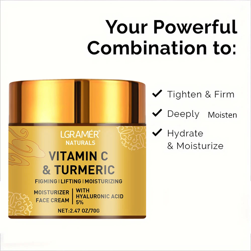 Kurkuma &amp; Vitamin C Gesichtscreme – Erhellt, hydratisiert und revitalisiert Ihre Haut