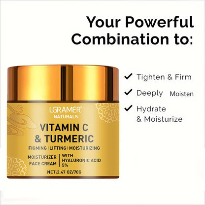 Kurkuma &amp; Vitamin C Gesichtscreme – Erhellt, hydratisiert und revitalisiert Ihre Haut
