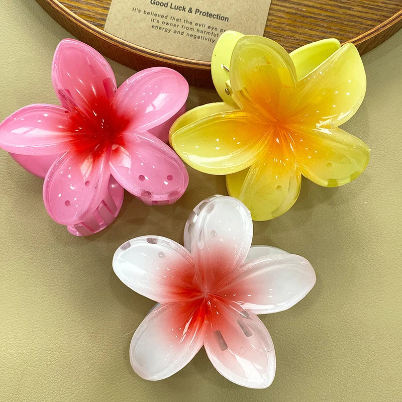 Haarspangen mit Acrylblumen (8 cm)