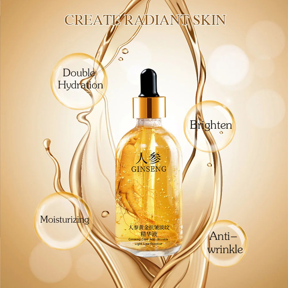 100 ml 24-Karat-Gold-Gesichtsserum – Anti-Aging, Feuchtigkeitsspendend und Hautstraffend